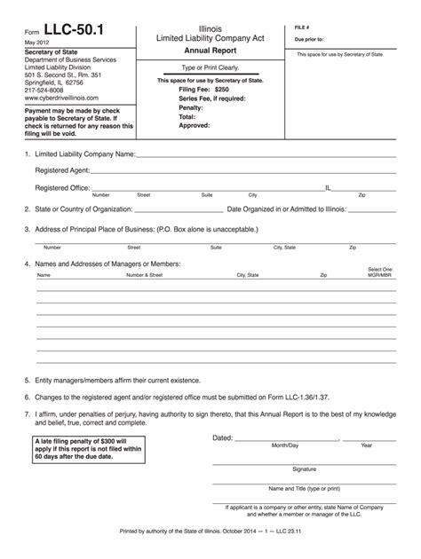 501 Llc Form Fill Out And Sign Online Dochub