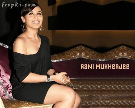 Indian Actress Rani Mukerji Hot And Sexy Black Gown Black Bra Visible