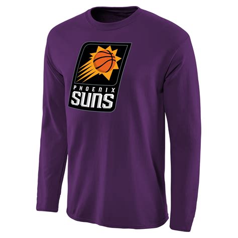 Men S Phoenix Suns Purple Primary Logo Long Sleeve T Shirt