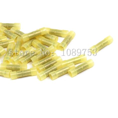 100pcs Nylon Insulated Butt Connectors Electrical Wire Crimp Terminals