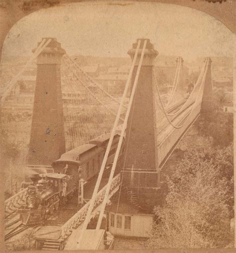 Pont Suspendu Des Chutes Du Niagara Niagara Fallsniagara Falls 1855