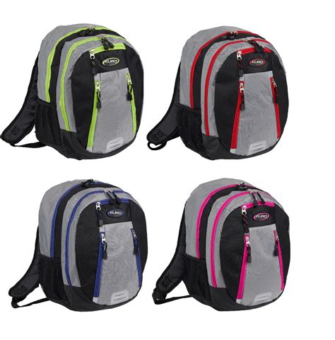 Wholesale 18 Classic Two Compartment Backpack Assorted Colors