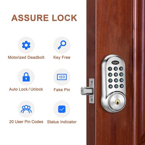 Hugolog Keyless Entry Door Lock With 20 Codes Keypad Deadbolt Lock