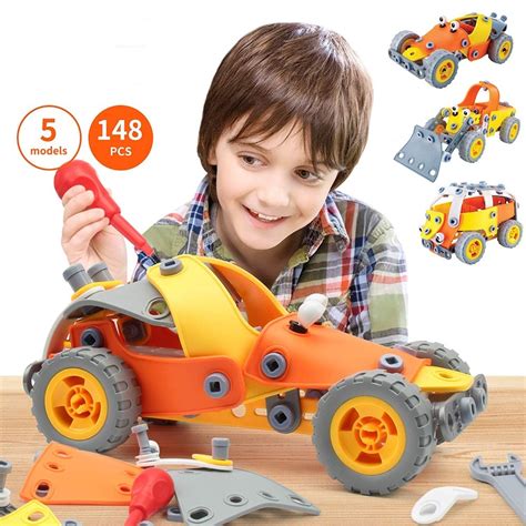 148 Pcs 5 1 Buildandplay Toy Set Kids Stem Educational Diy Building Kit