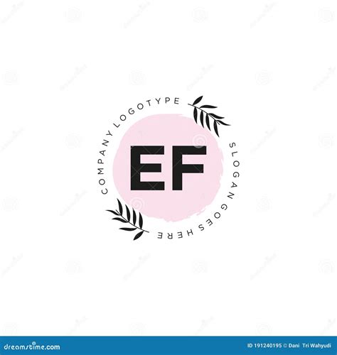 Ef Letter Logo Icon Design Template Elements Stock Vector