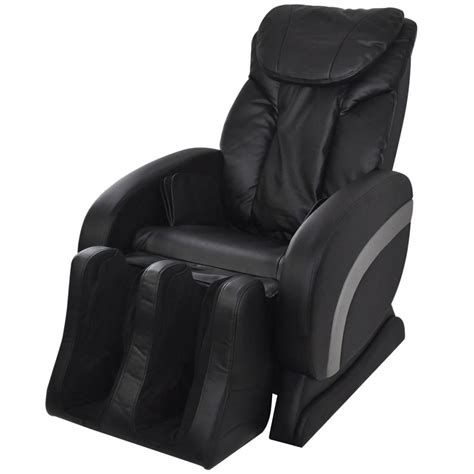 Fauteuil De Massage Confort Relaxant Massant Détente électrique En Cuir Artificiel Noir 1702036