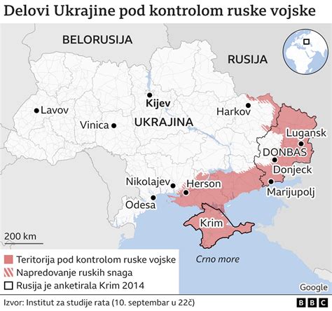 Rusija I Ukrajina Ukrajinska Kontraofanziva U Mapama Bbc News Na Srpskom