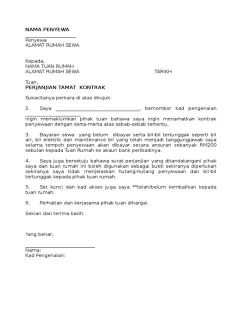 Contoh Surat Minta Naik Sewa