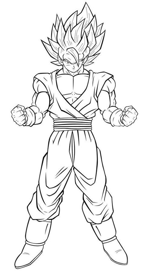 Coloriage dragon ball z c 17. Coloriage Dragon Ball Z Sangoku | Super coloring pages, Dragon ball image, Goku drawing