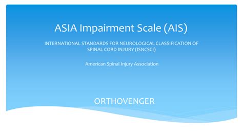 Asia Impairment Scale Ais