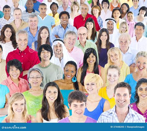 Large Group Of Multiethnic People Stock Image Image Of Melting Group