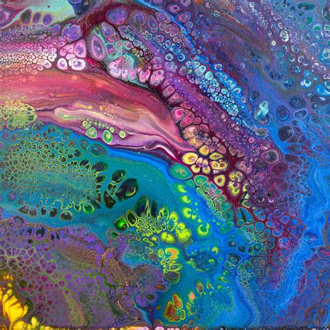 New Acrylic Paintings Etsy Shop Abstract Cells Fluid Painting Acrylic Art Fluid Painting