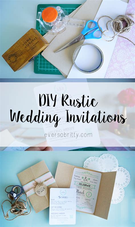 You can always hire a professional do those things of course, can't do everything without the knowledge about it. My DIY Rustic Wedding Invitations - Ever So Britty