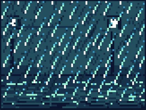 Rain Pixel Art Time Lapse Pixel Art Raining Aesthetic Anime Pixel