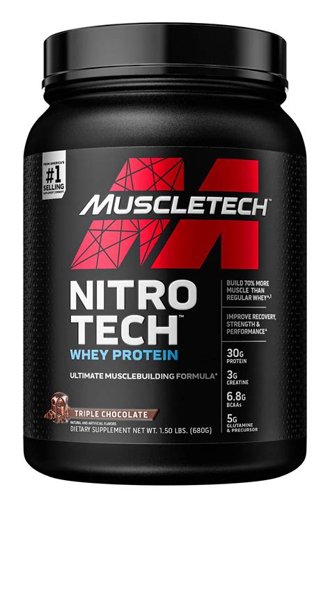 Whey Protein Powder MuscleTech Nitro Tech Whey Protein Isolate