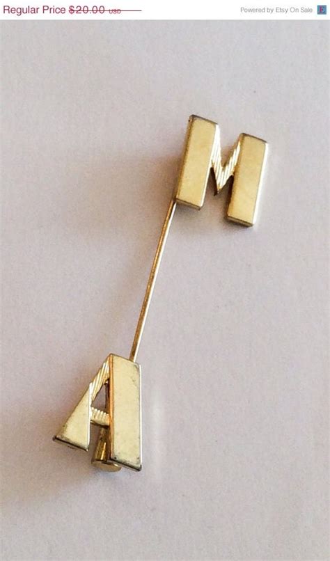 Initial Lapel Stick Pin Vintage Jewelry By Ourboudoir On Etsy