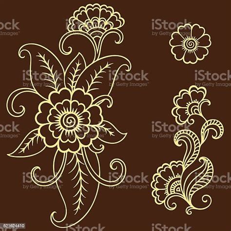Henna Tattoo Flower Templatemehndi Stock Illustration Download Image
