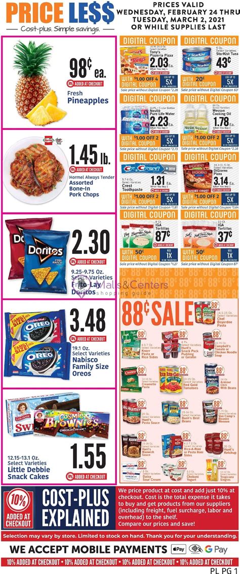 At times, there may be additional requirements on specific sales or. Price Less Foods Weekly Ad - sales & flyers specials ...
