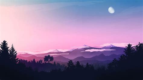 1920x1080 Evening Landscape Minimal Laptop Full Backgrounds And