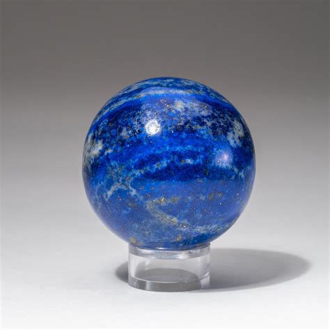Genuine Polished Lapis Lazuli Sphere With Acrylic Display Stand 212g