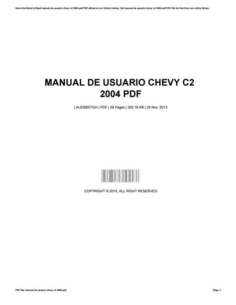 Manual De Usuario Chevy C2 2004 Pdf By Anneaskew1902 Issuu
