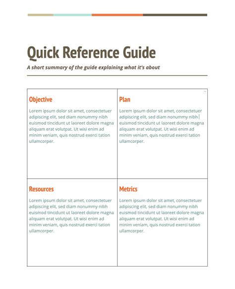 How To Create And Use Quick Reference Guides Free Template Inside Scribe