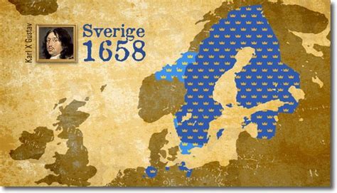 Sweden At Its Largest 1658 Map Historical Pictures History