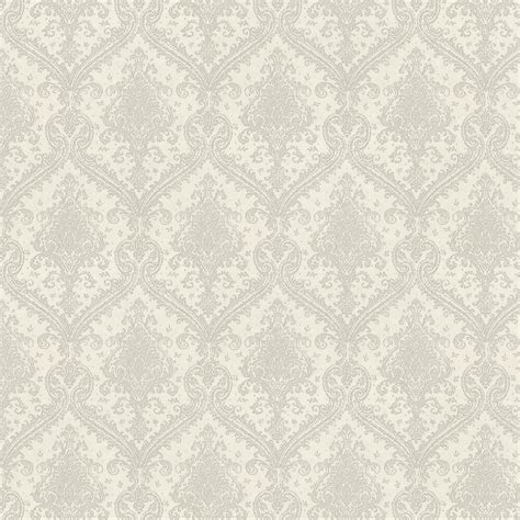 Shimmer Damask By Albany Pale Grey Silver Wallpaper Wallpaper