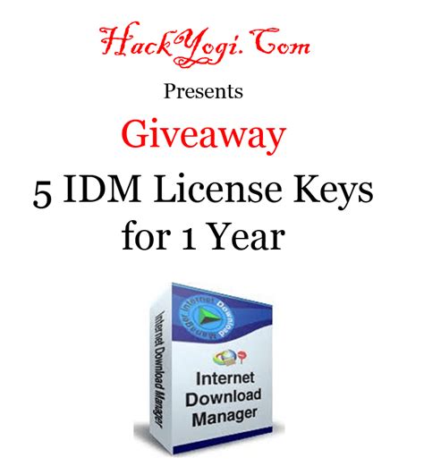 If you looking on the internet an idm serial key to register internet download manager for a lifetime so. Now You can Win IDM License Keys for 1 Year by ...