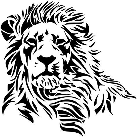Lion Face Detailed Durable 190mm Mylar 6 8 12 Stencil Lion