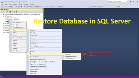 How To Restore Database In SQL Server YouTube 24435 Hot Sex Picture