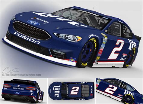 img img brad keselowski scheme: Brad Keselowski's 2017 Miller Lite paint scheme : NASCAR