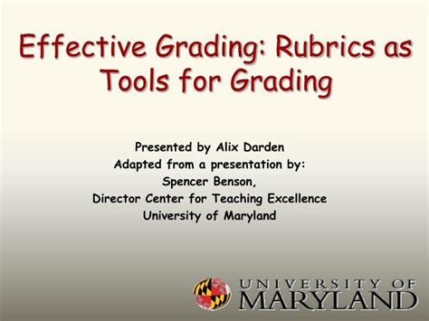 Ppt Effective Grading Rubrics As Tools For Grading Powerpoint