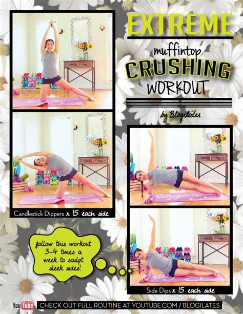 Extreme Muffintop Crushing Workout Printable Blogilates Fitness