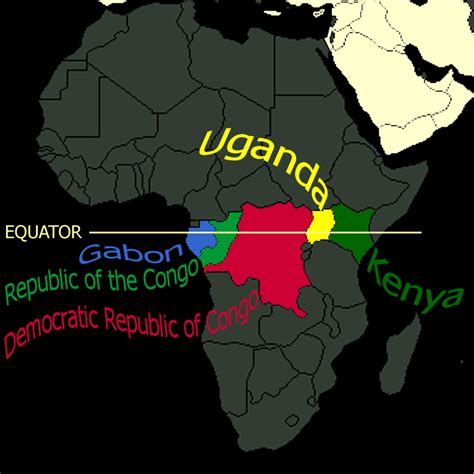 Where do 0 degrees latitude and longitude intersect. David B Robért's Equatorial Africa