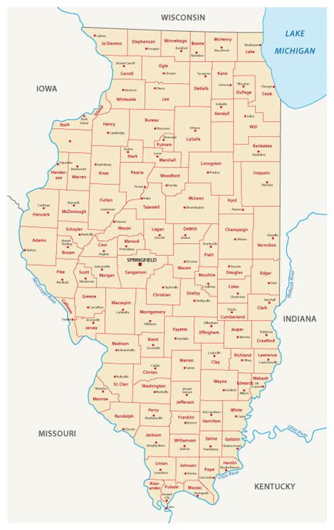 Illinois State Maps Usa
