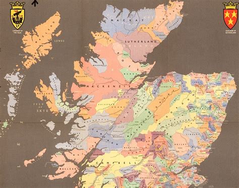 This Map Showing The Various Scottish Clans In 1899 Scotland Map