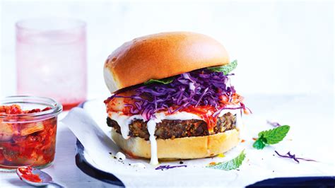 Veggie And Kimchi Brioche Burger Recipe Coles