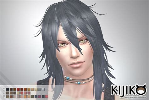 Kijiko Sims Shaggy Hair Long Version For Him Sims 4 Hairs Sims 4
