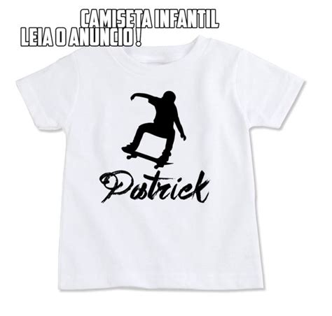 Camiseta Infantil Skate Elo7 Produtos Especiais