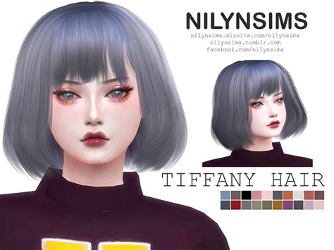 Nilyn Sims 4 Tiffany Hair Sims 4 Hairs