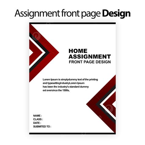 Assignment Front Page Design Template Template Download On Pngtree