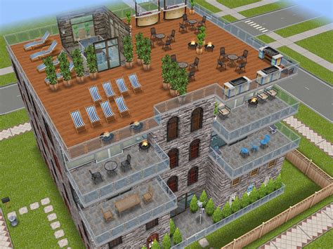 My latest sims 3 creations (40 in total) show all my sims 3 creations. Sims Freeplay House Design // Apartment Block | Sims freeplay houses, Sims house design, House ...