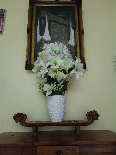 Bunga Lily Putih Pasu Furniture And Home Living Home Decor