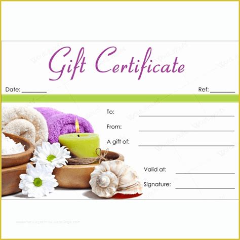 Free Printable Massage T Certificate Templates Of 50 Spa T Certificate Designs To Try This