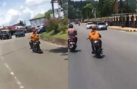Viral Video Pemotor Ugal Ugalan Di Jalan Raya Endingnya Apes Rancah Post