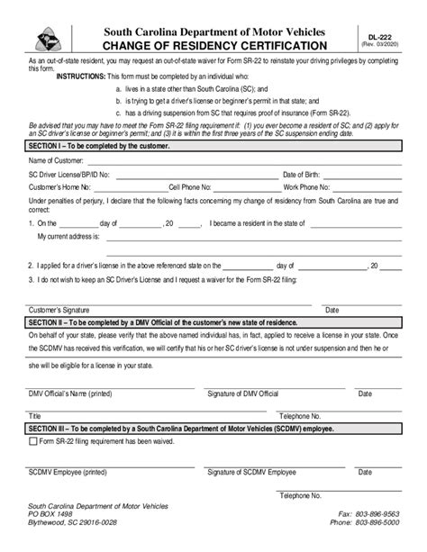 Sc Dmv 4031 Rev 7 16 2020 2024 Form Fill Out And Sign Printable Pdf