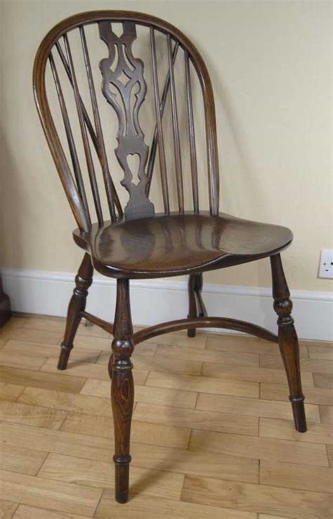 English Oak Refectory Table & 8 Windsor Chair Dining Set