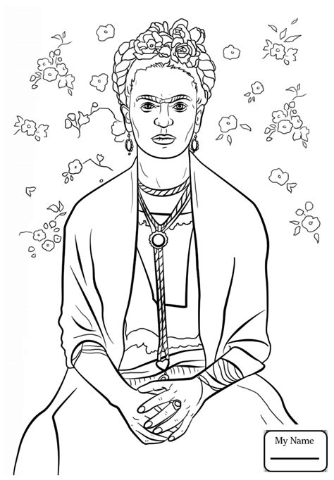 Download famous people people Frida Kahlo coloring pages | Frida ...