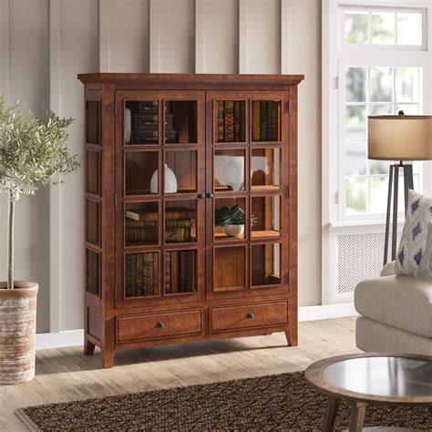 Tall Book Shelves With Glass Doors Bookcase With Glass Doors You Ll